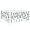 vidaXL 8 Piece Garden Lounge Set with Cushions White Steel