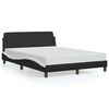vidaXL Bed Frame "Dover" Black and White 137x190 cm Double Faux Leather