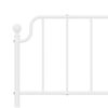 vidaXL Metal Bed Frame without Mattress with Footboard&nbsp;White 193x203cm