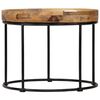 vidaXL Coffee Table Solid Mange Wood and Steel 50x40 cm
