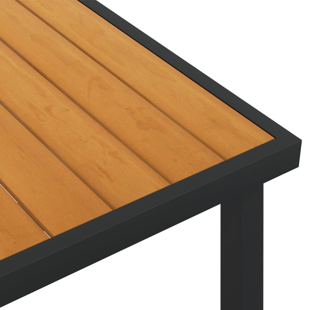 vidaXL Garden Table Brown 140x90x74 cm Aluminium and WPC