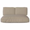 vidaXL Cushion Set 3 pcs Taupe Oxford Fabric