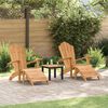vidaXL Garden Adirondack Chairs 2 pcs Brown 77 x 137 x 95 cm