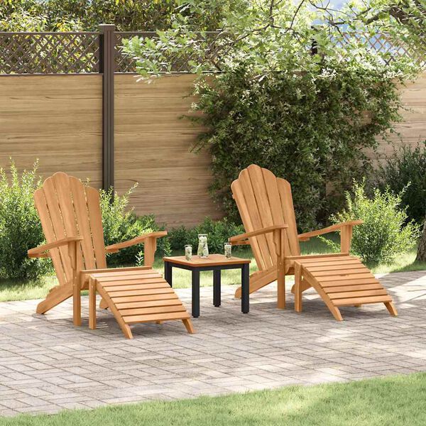 vidaXL Garden Adirondack Chairs 2 pcs Brown 77 x 137 x 95 cm