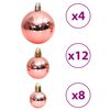 vidaXL Christmas Baubles 100 pcs Pink and Rose 3 / 4 / 6 cm
