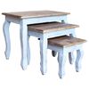 vidaXL Nesting Table Set 3 Pieces Solid Mahogany Wood