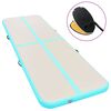 vidaXL Inflatable Gymnastics Mat with Pump 400x100x10 cm PVC Green