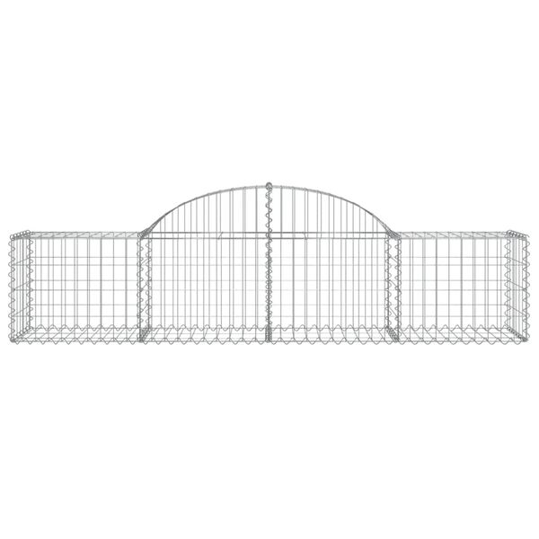 vidaXL Arched Gabion Baskets 2 pcs 200x50x40/60 cm Galvanised Iron