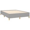 vidaXL Bed Frame without Mattress Light Grey 137x190 cm Full Fabric