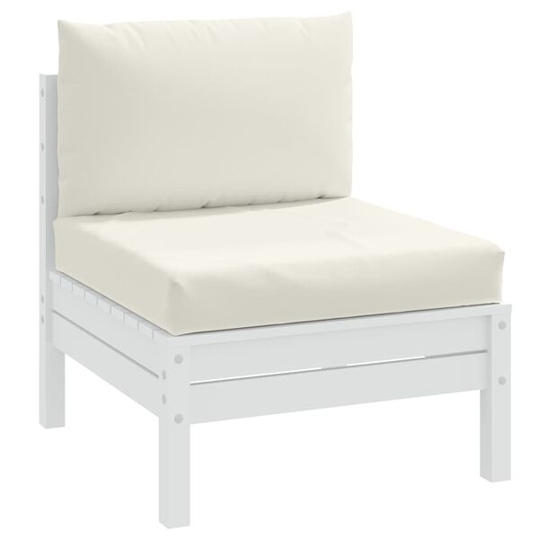 vidaXL Pallet Cushions 2 pcs Melange Cream Fabric