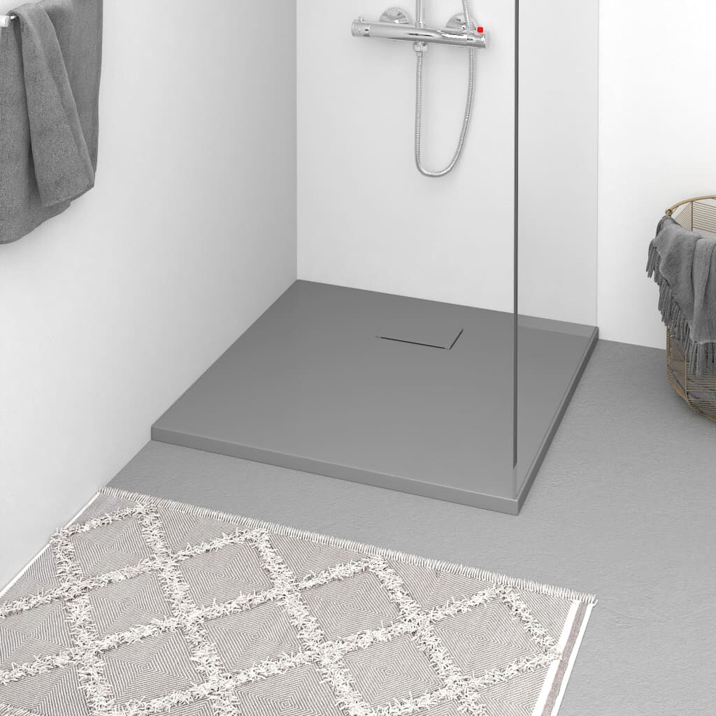 vidaXL Shower Base Tray SMC Grey 80x80 cm
