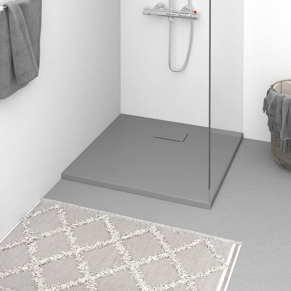 vidaXL Shower Base Tray SMC Grey 80x80 cm