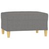 vidaXL 3-Seater Sofa with Footstool Dark Grey 210 cm Fabric