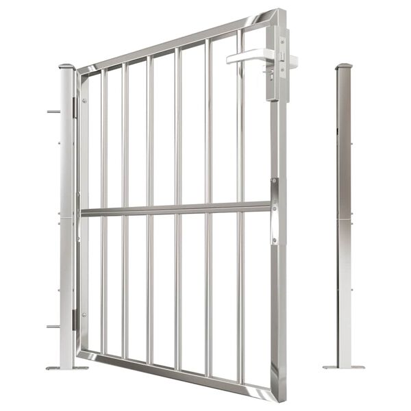 vidaXL Garden Gate 100x100 cm Stainless Steel
