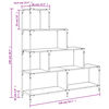vidaXL Bookcase 4-Stair Smoked Oak 139x33.5x149 cm Engineered Wood