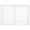 vidaXL Gabion Wall with Covers Galvanised Steel 150x60x100 cm