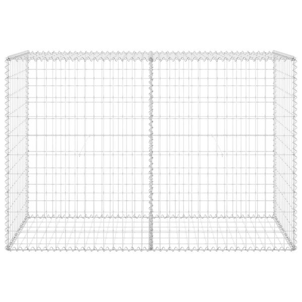 vidaXL Gabion Wall with Covers Galvanised Steel 150x60x100 cm