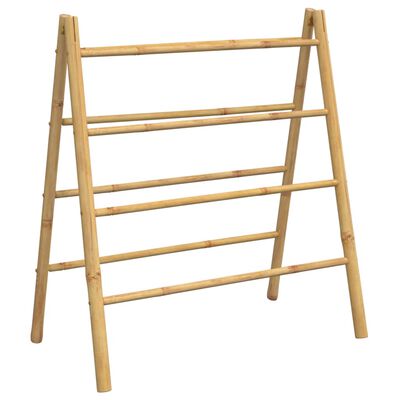 vidaXL Double Towel Ladder with 4 Rungs 90x50x100 cm Bamboo