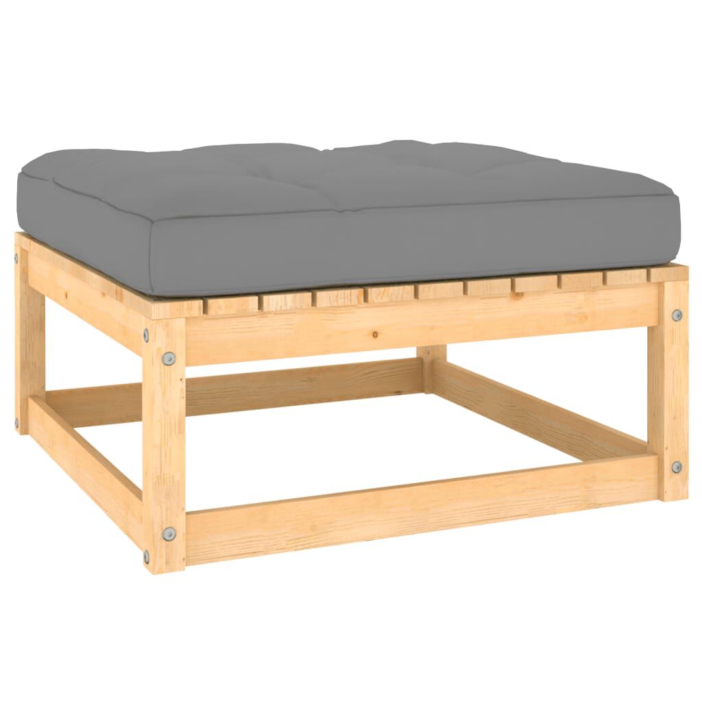 vidaXL 10 Piece Garden Lounge Set with Cushions Solid Pinewood