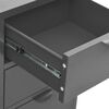 vidaXL Sideboard Anthracite 75x35x70 cm Steel and Tempered Glass