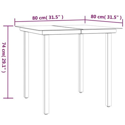 vidaXL 3 Piece Garden Dining Set Poly Rattan