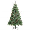 vidaXL Artificial Hinged Christmas Tree 300 LEDs 240 cm