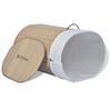 vidaXL Bamboo Laundry Bin Oval Natural
