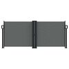 vidaXL Retractable Side Awning Anthracite 100x600 cm