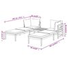 vidaXL 3 Piece Garden Lounge Set with Dark Grey Cushions Acacia Wood