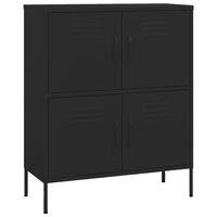 vidaXL Storage Cabinet Black 80x35x101.5 cm Steel