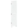 vidaXL Room Divider&nbsp;5 Panels White Solid Wood Paulownia