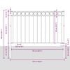 vidaXL Garden Fence Steel 1.7x1 m Black