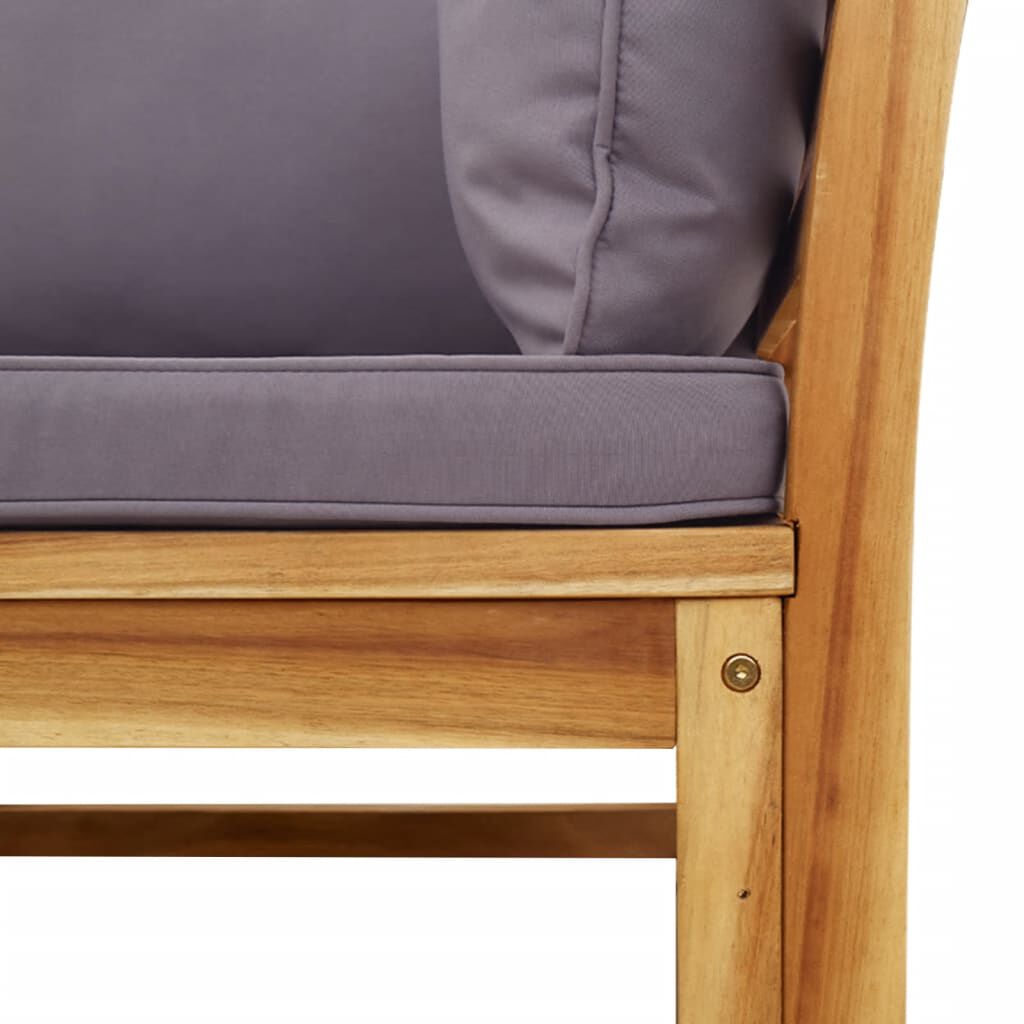 vidaXL Garden Sofa with Cushions 2-Seater Solid Wood Acacia