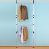 vidaXL Telescopic Wardrobe System with Rods Aluminium