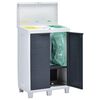 vidaXL Garden Dustbin with 3 Bags Dark Grey 65x38x102 cm