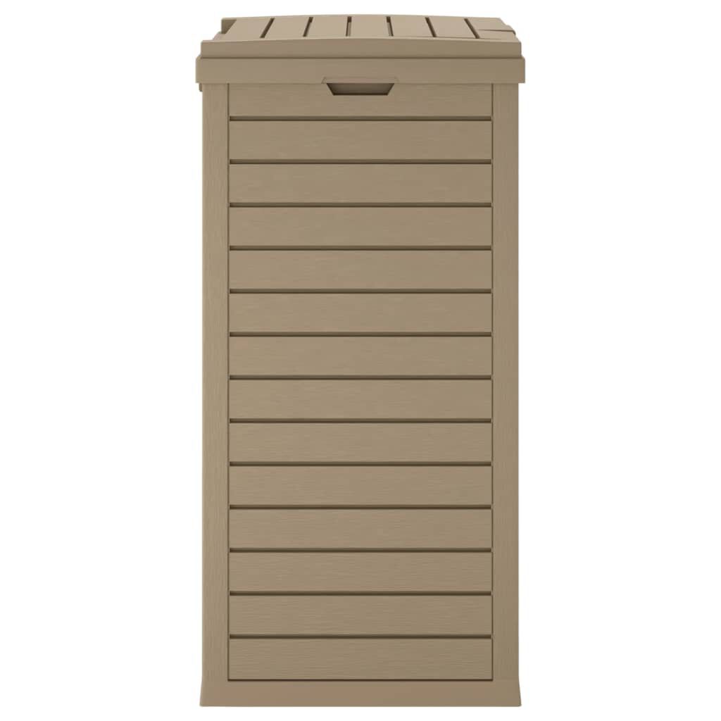 vidaXL Outdoor Garbage Bin Light Brown 41x41x86 cm Polypropylene