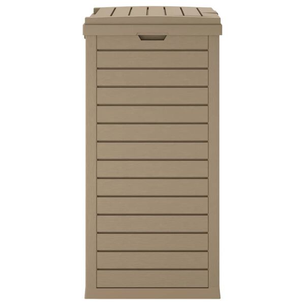 vidaXL Outdoor Garbage Bin Light Brown 41x41x86 cm Polypropylene