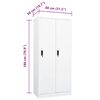 vidaXL Wardrobe White 80x50x180 cm Steel