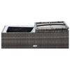 vidaXL 2 Piece Garden Lounge Set with Cushions Poly Rattan Grey
