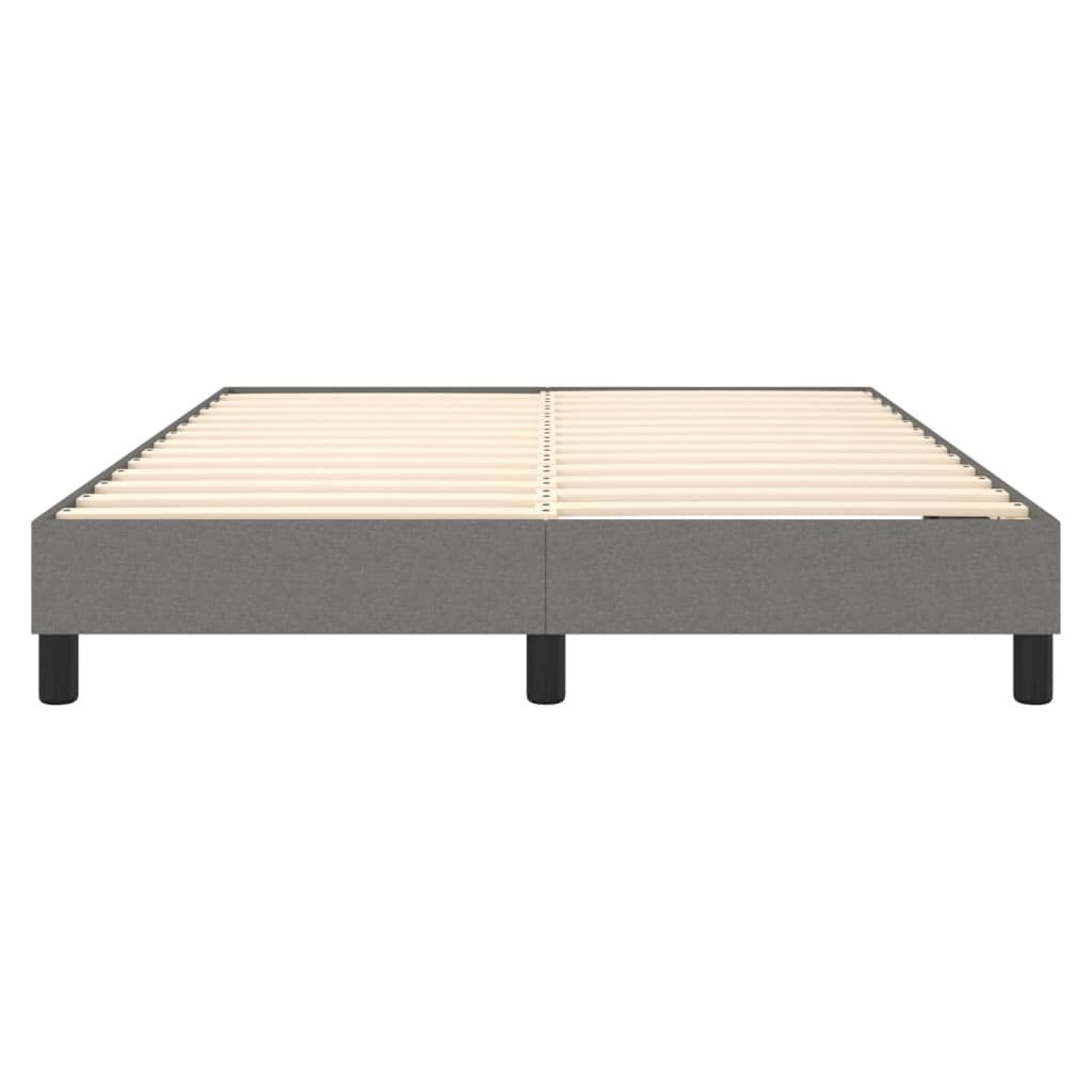 vidaXL Bed Frame without Mattress Dark Grey Queen Fabric