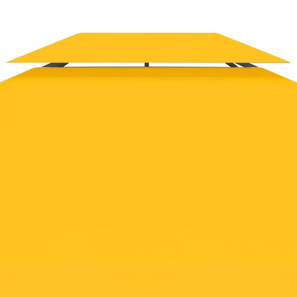 vidaXL 2-Tier Gazebo Top Cover 310 g/m² 4x3 m Yellow