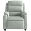 vidaXL Massage Recliner Chair Light Grey Velvet