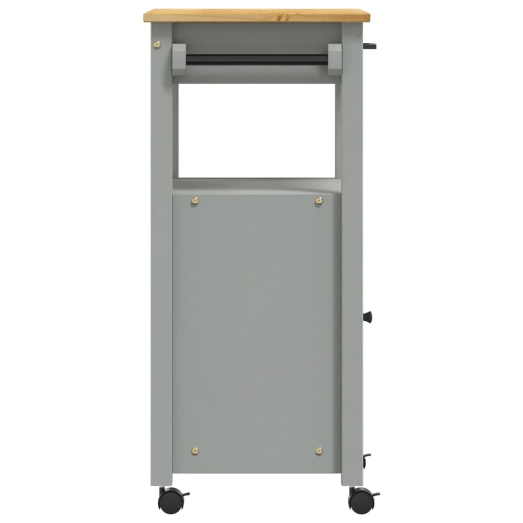 vidaXL Kitchen Trolley MONZA 48x40x90 cm Solid Wood Pine