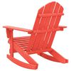 vidaXL Garden Rocking Adirondack Chair Solid Fir Wood Red