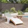 vidaXL Garden Sunlounger Brown 198 x 55 x 58.5 cm Solid Teak Wood