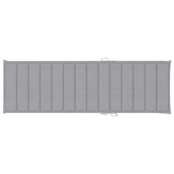 vidaXL Garden Sun Lounger with Cushion Solid Acacia Wood