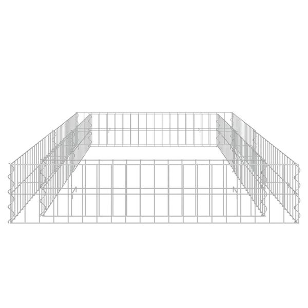 vidaXL Gabion Raised Bed Galvanised Steel 200x100x20 cm