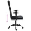 vidaXL Office Chair Black Mesh Fabric and Faux Leather