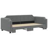 vidaXL Daybed with Trundle without Mattress Dark Grey 100x190 cm