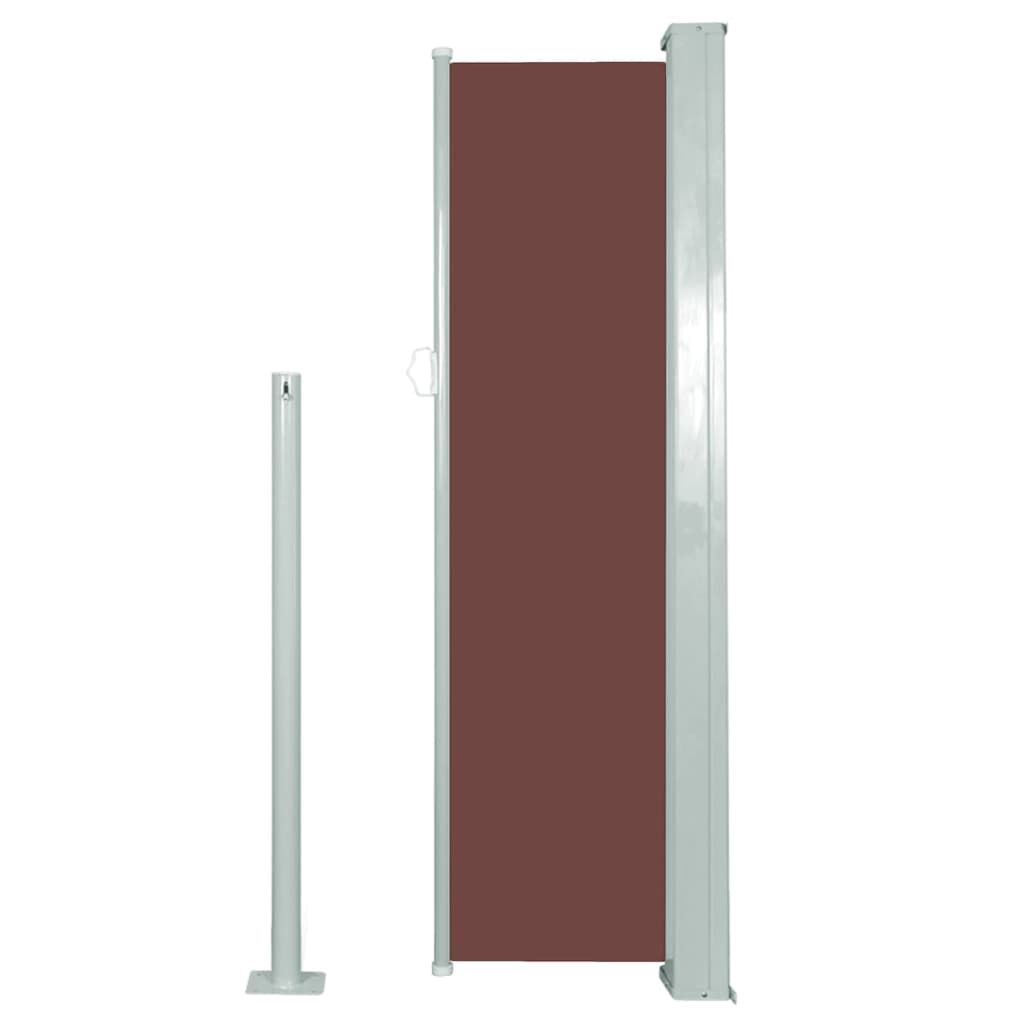 vidaXL Retractable Side Awning 120 x 300 cm Brown